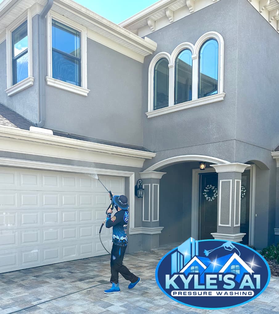 Kyle's A1 house wash — exterior cleaning results