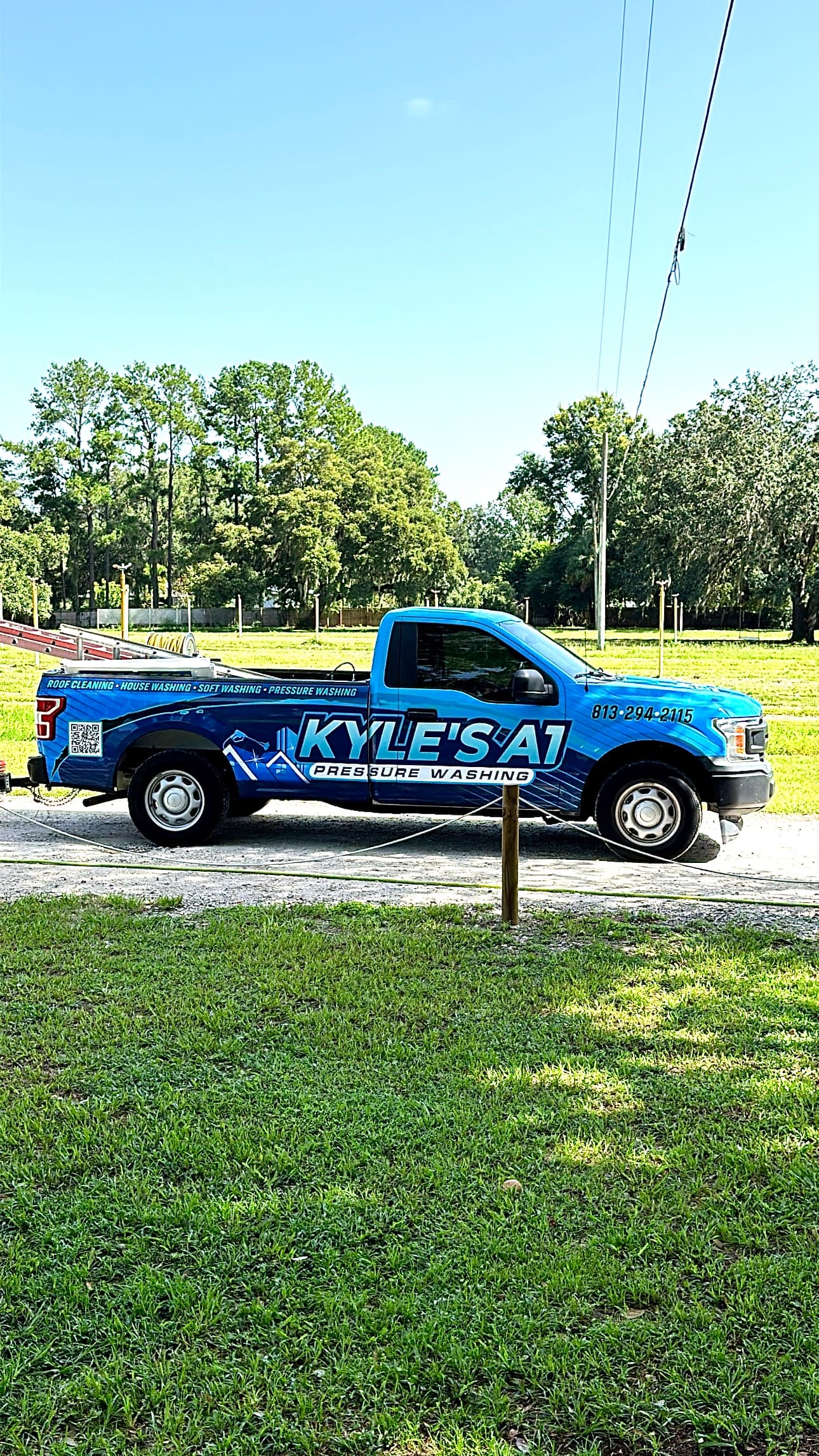 Kyle's A1 Pressure Washing branded truck side profile